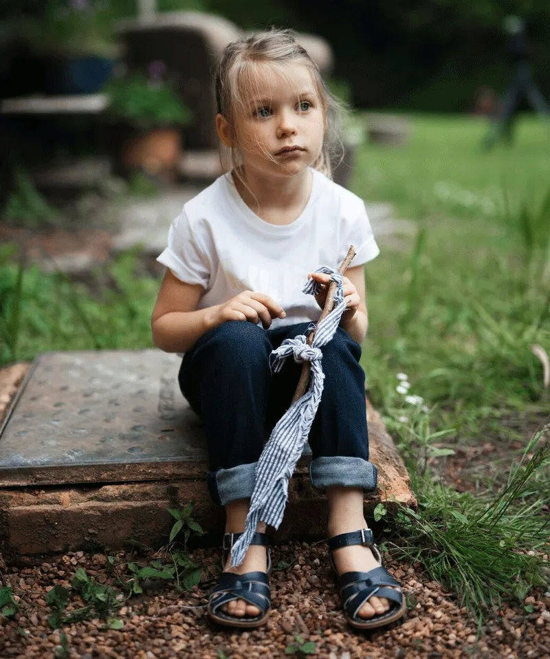 Original Salt Water Sandal in Navy for Children