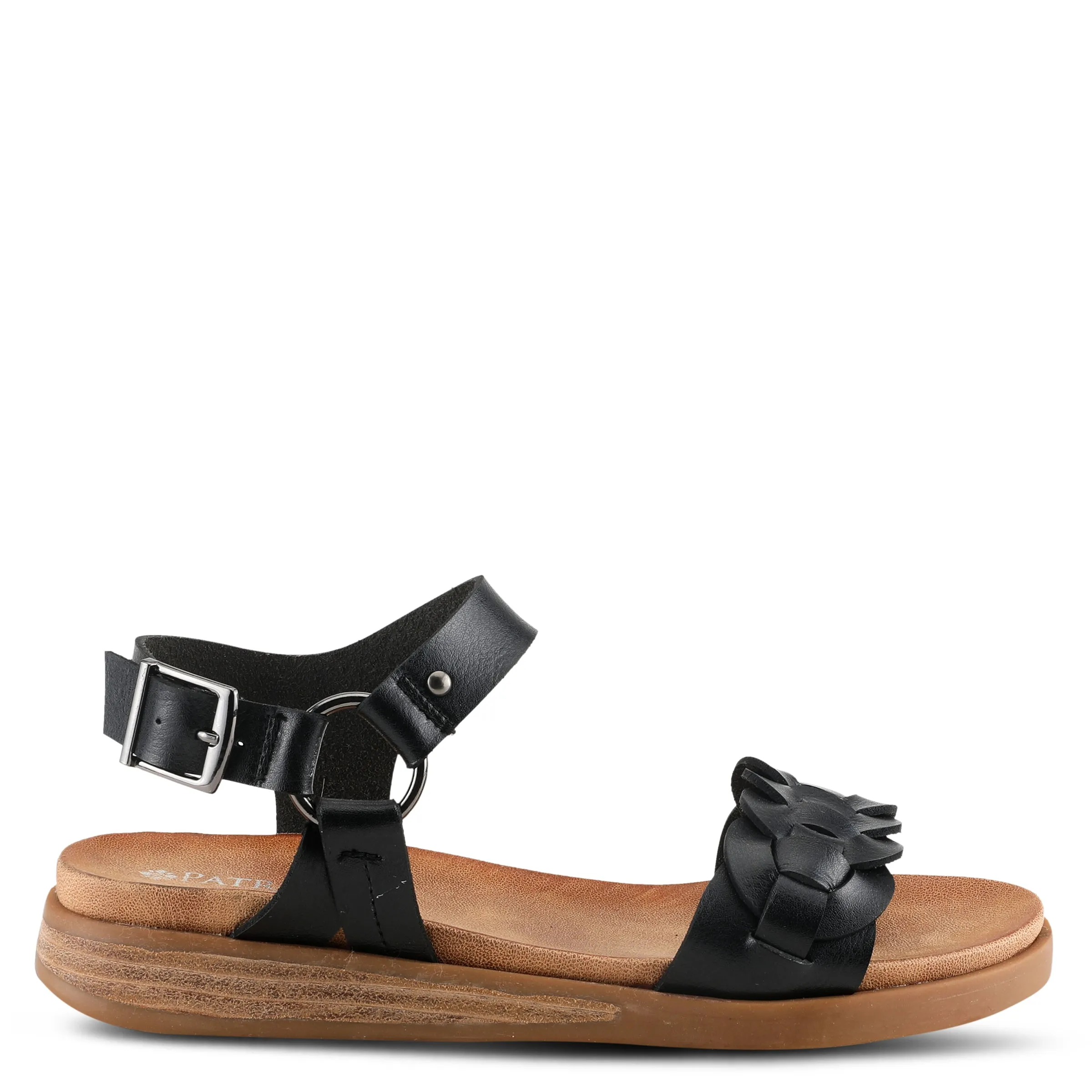 PATRIZIA LICORICE QUARTER STRAP SANDALS