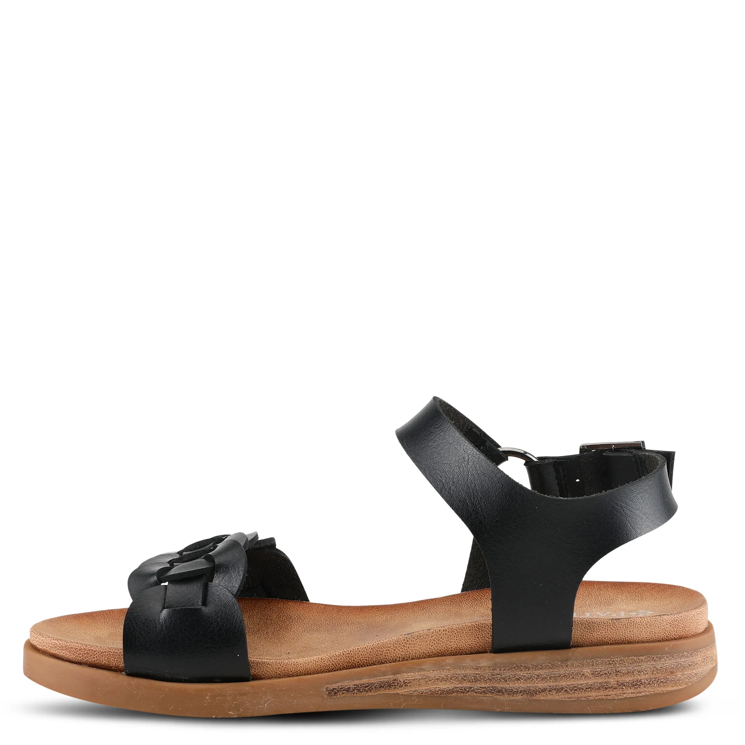 PATRIZIA LICORICE QUARTER STRAP SANDALS