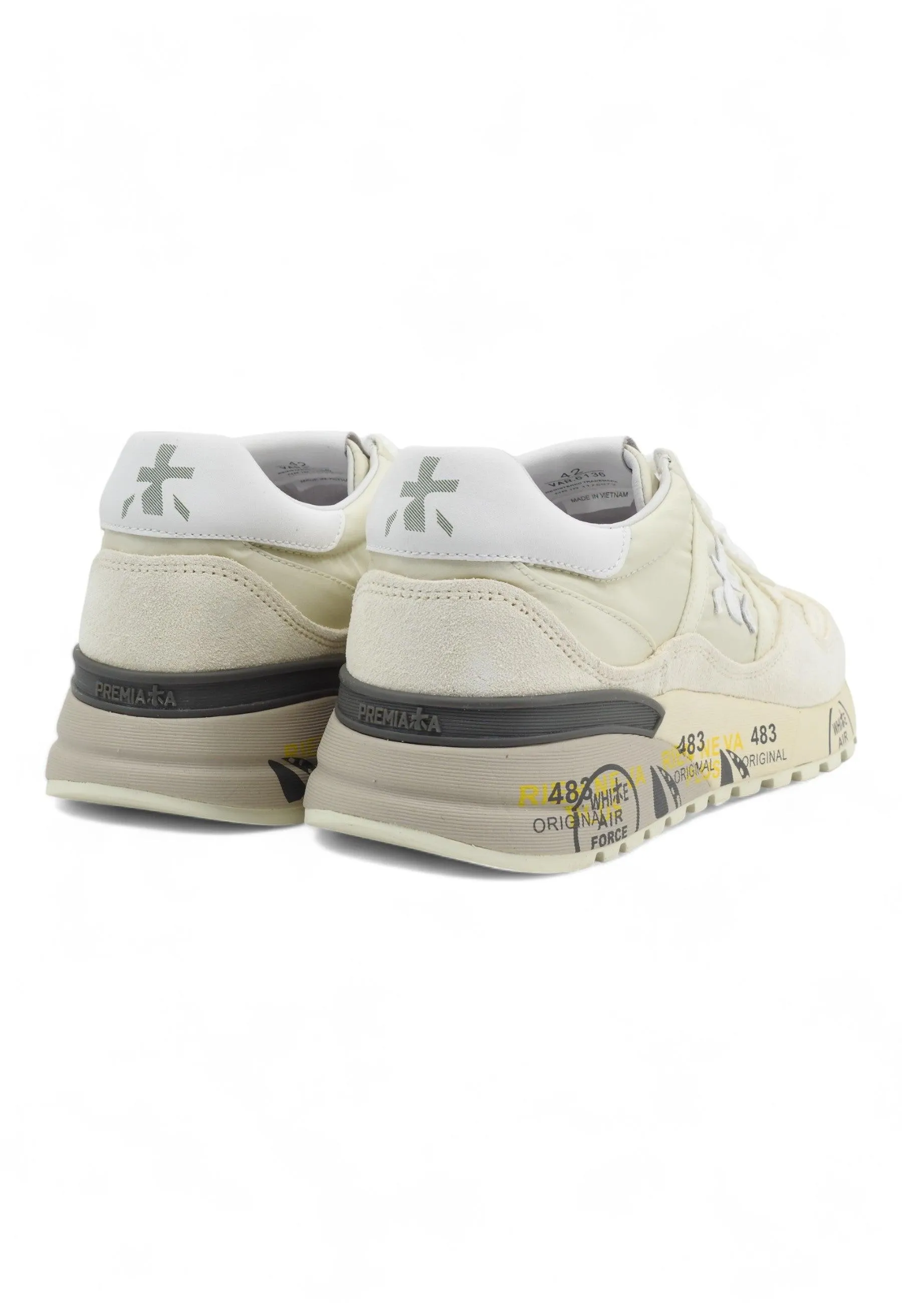 PREMIATA Sneaker Uomo Cream Grey LANDECK-6136