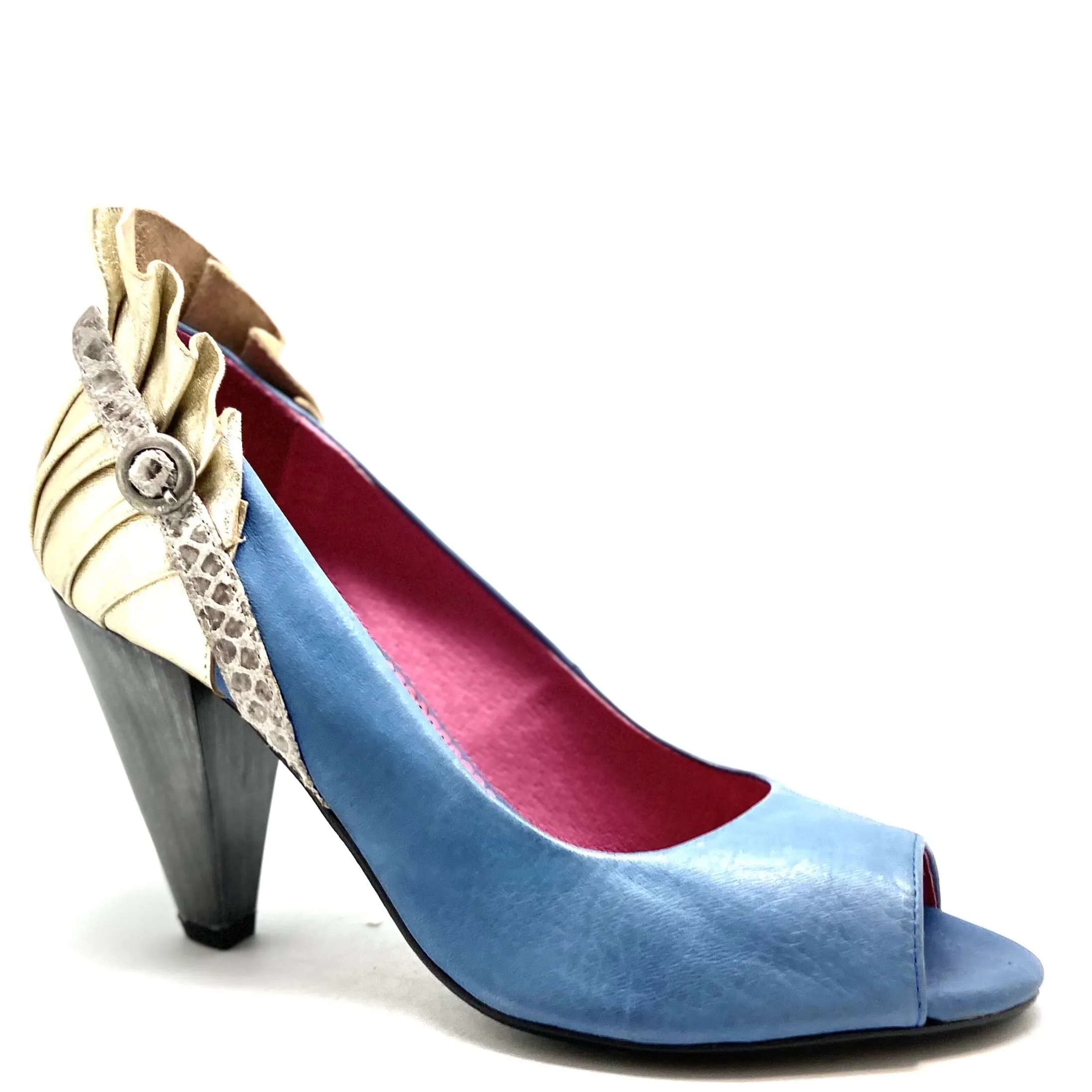 Rosert-Blue open toe heel shoe Last pair 37!