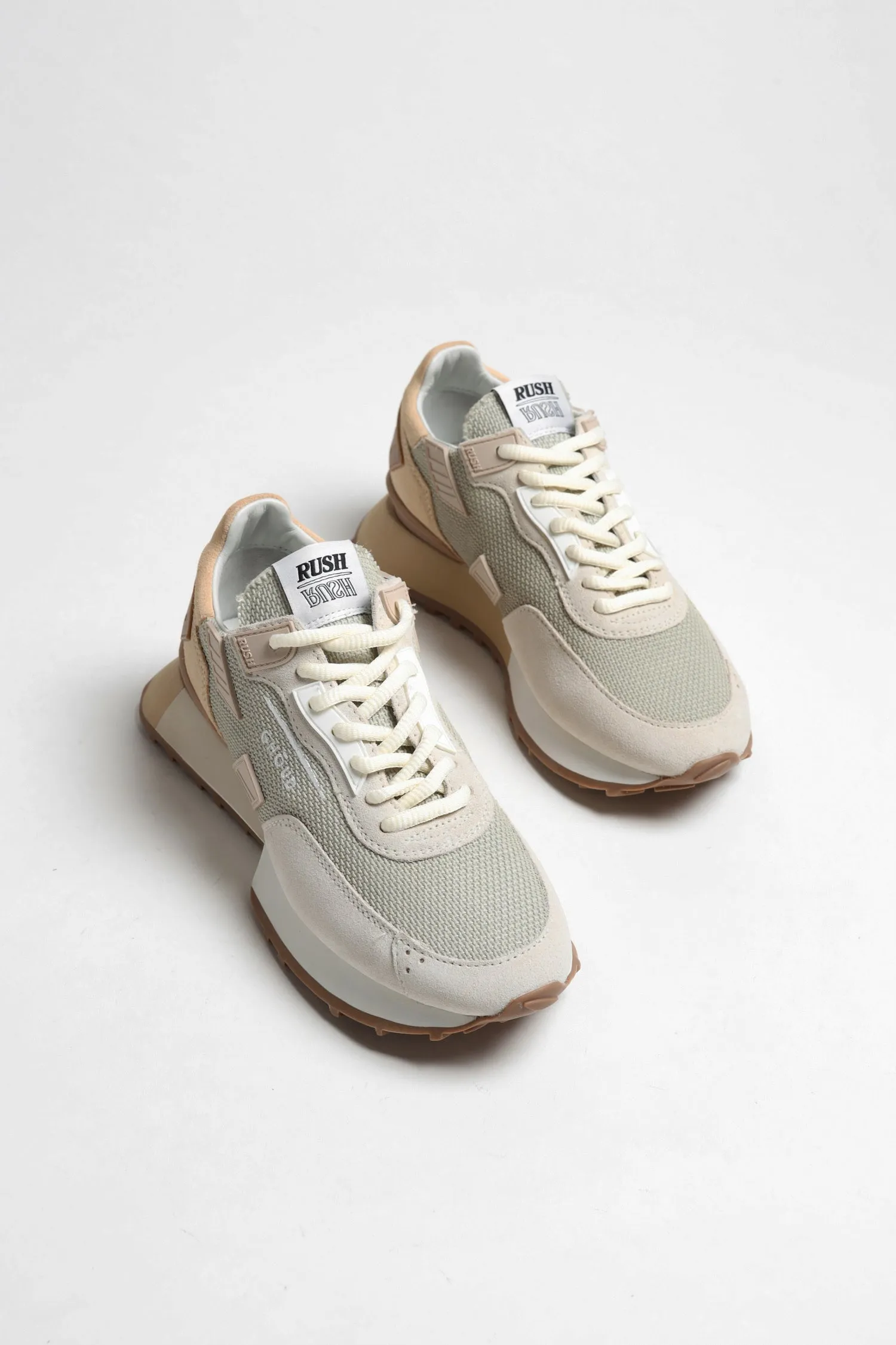 Beige Degrade Rush Groove Sneakers with Enhanced Comfort Features