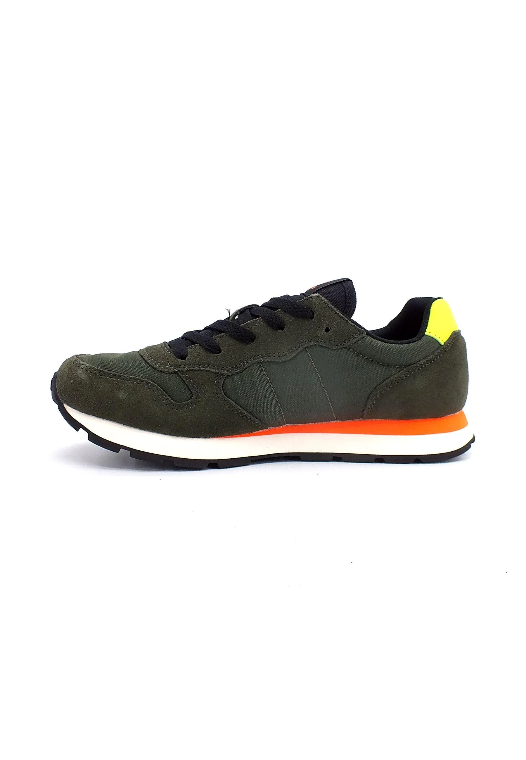 SUN68 Boy's Tom Fluo Sneaker Bimbo Verde Militare Scuro Z42302T