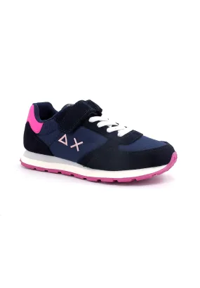 SUN68 Girl's Ally Solid Sneaker Bimbo Navy Blu Z42401K