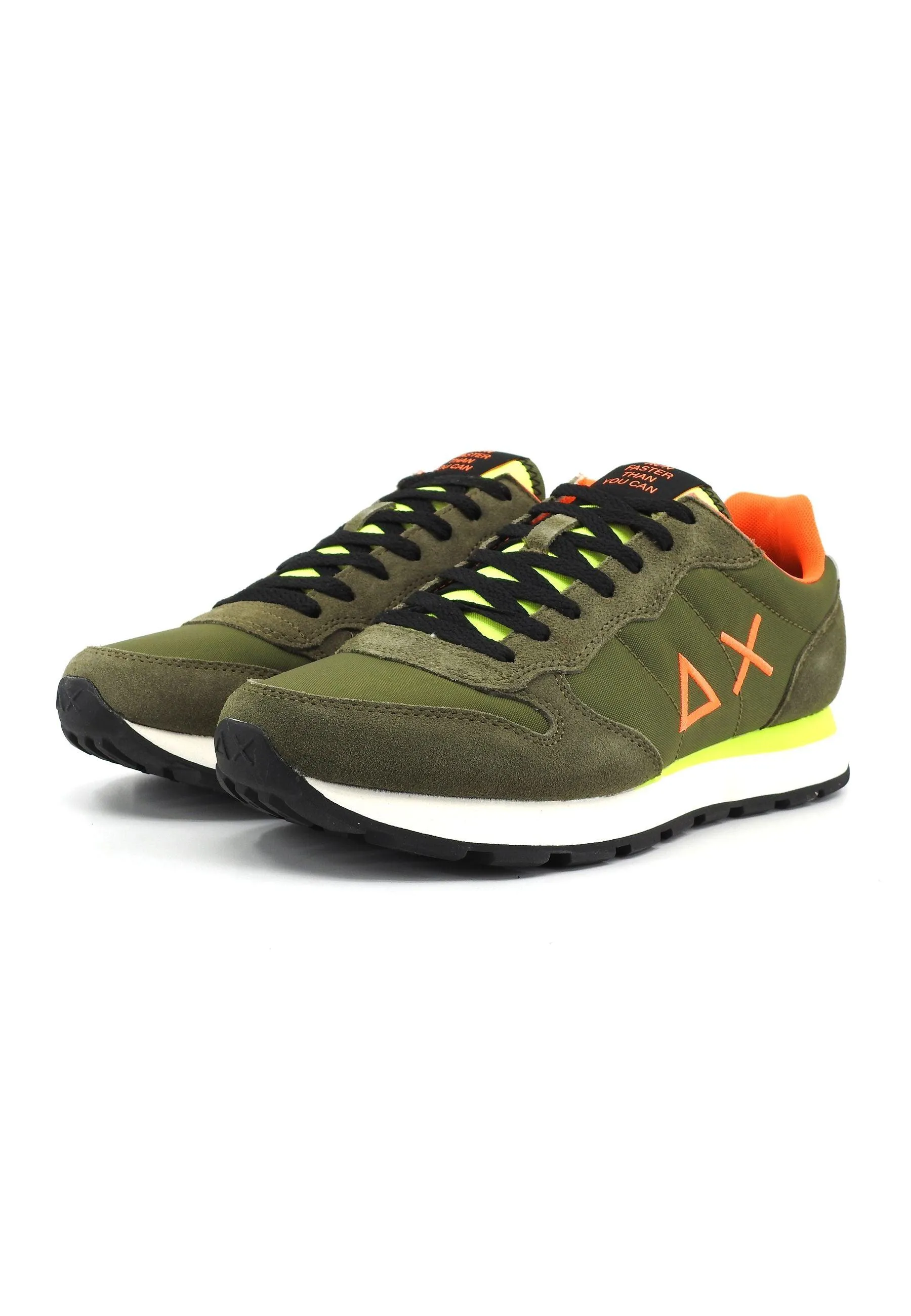 SUN68 Tom Fluo Sneaker Uomo Militare Z34102