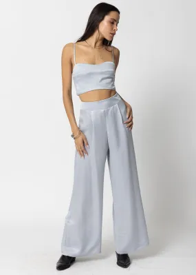 THE CUPRO SILKY SUNSET WIDE LEG PANT