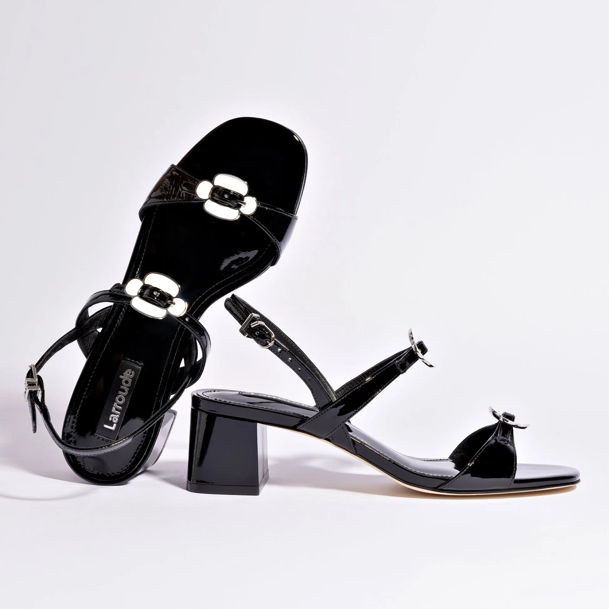 Tinx Block In Black Patent Leather