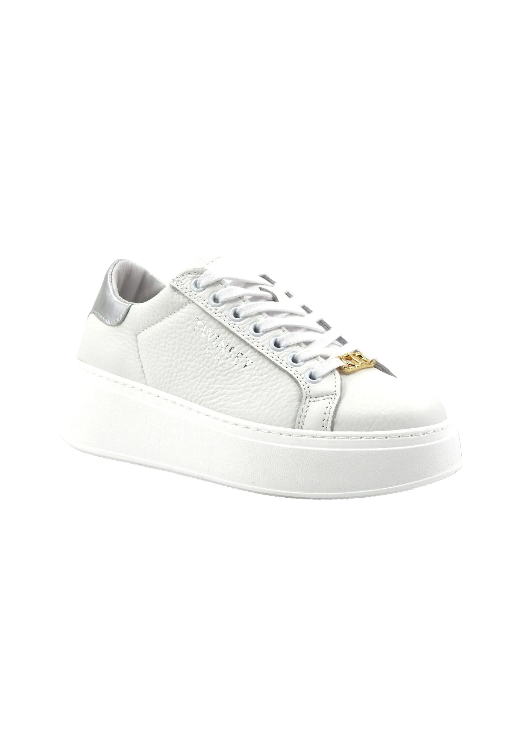 TWINSET Sneaker Donna Bianco Ottico Argento 241TC050