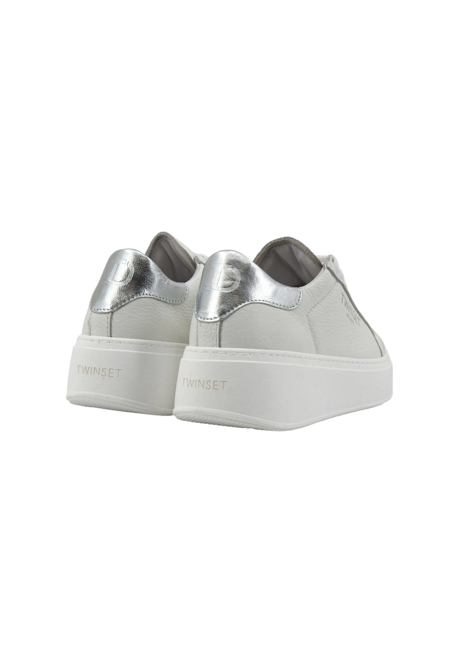 TWINSET Sneaker Donna Bianco Ottico Argento 241TC050