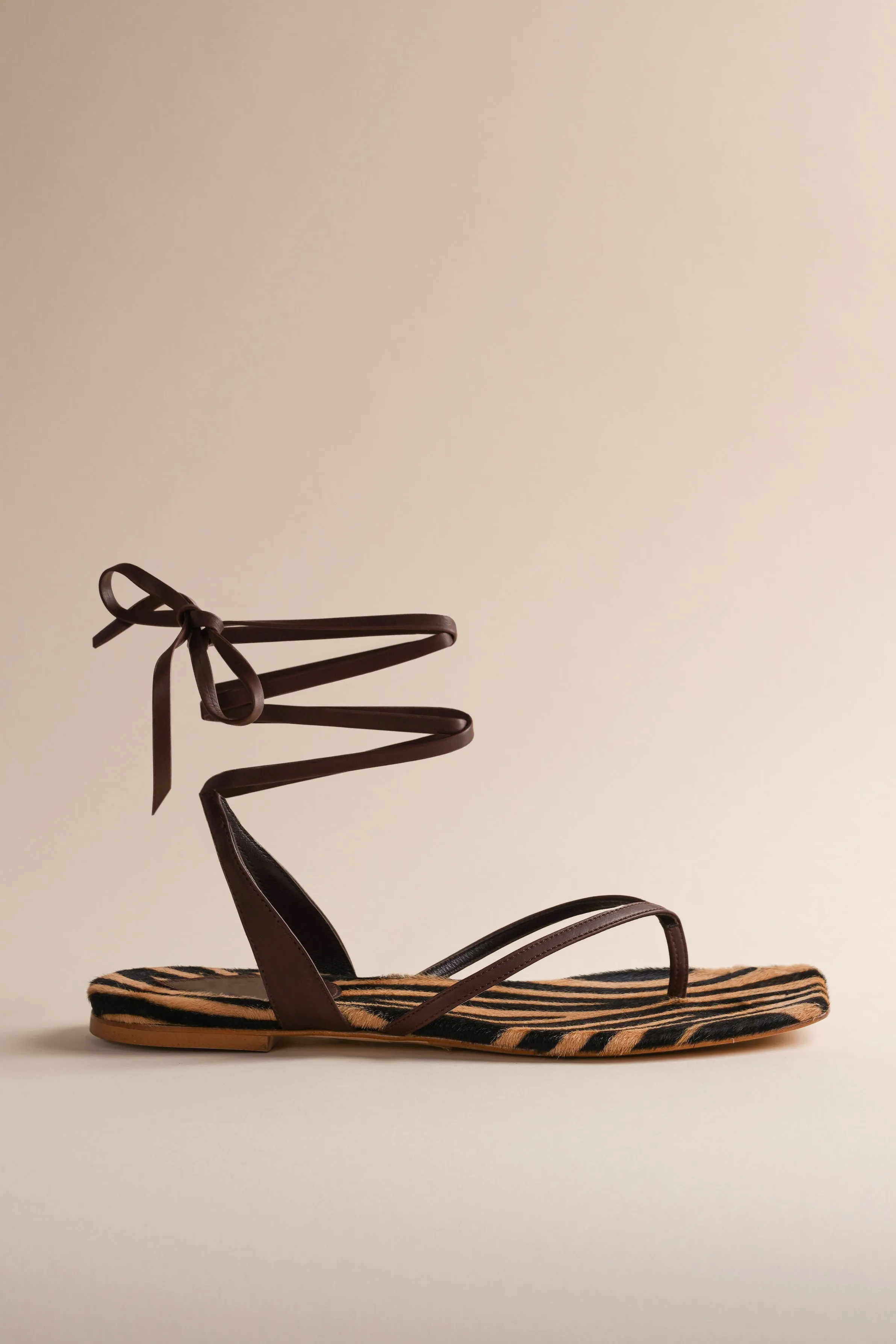 Tyla Sandal in Honey Zebra