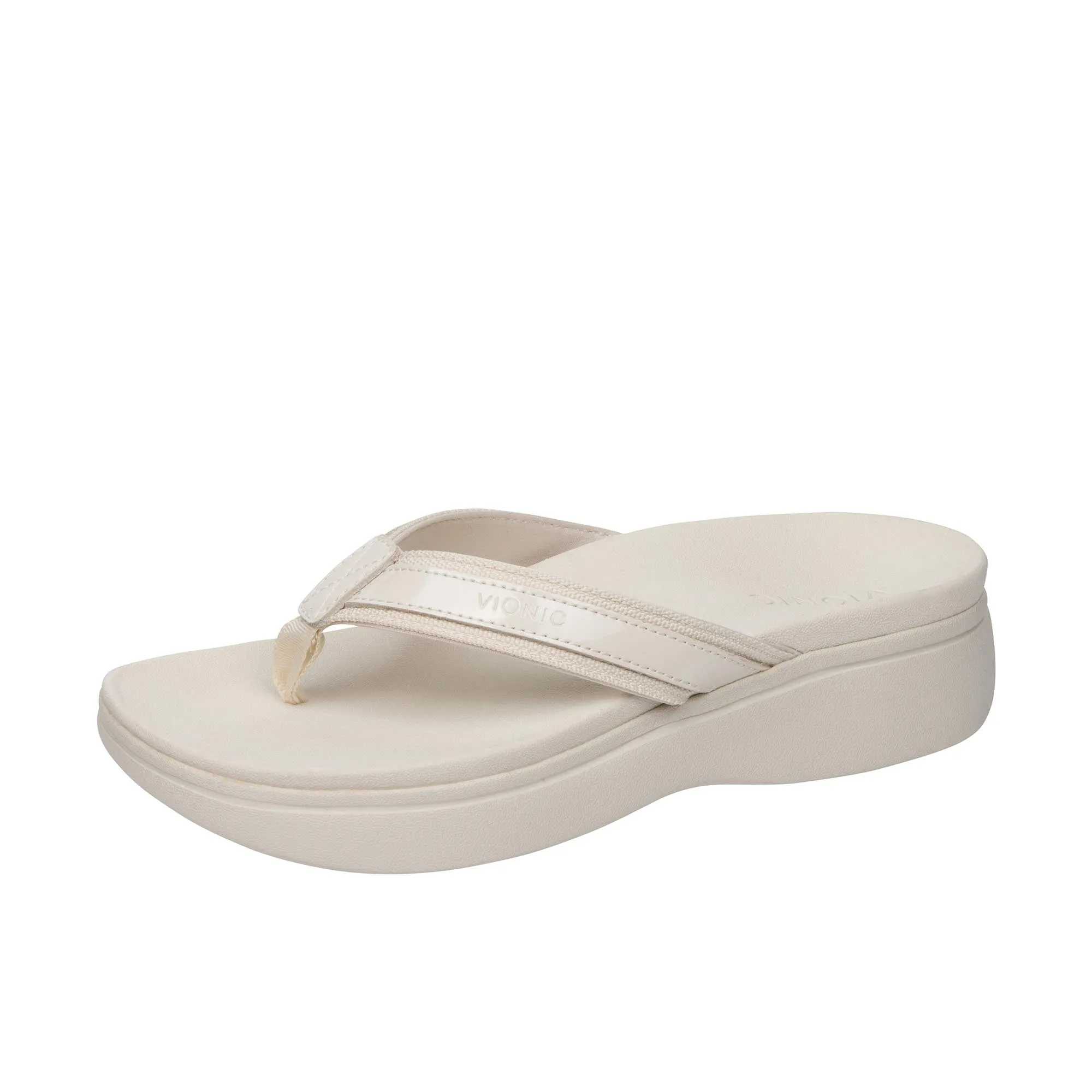 Vionic Womens High Tide II Platform Sandal Cream