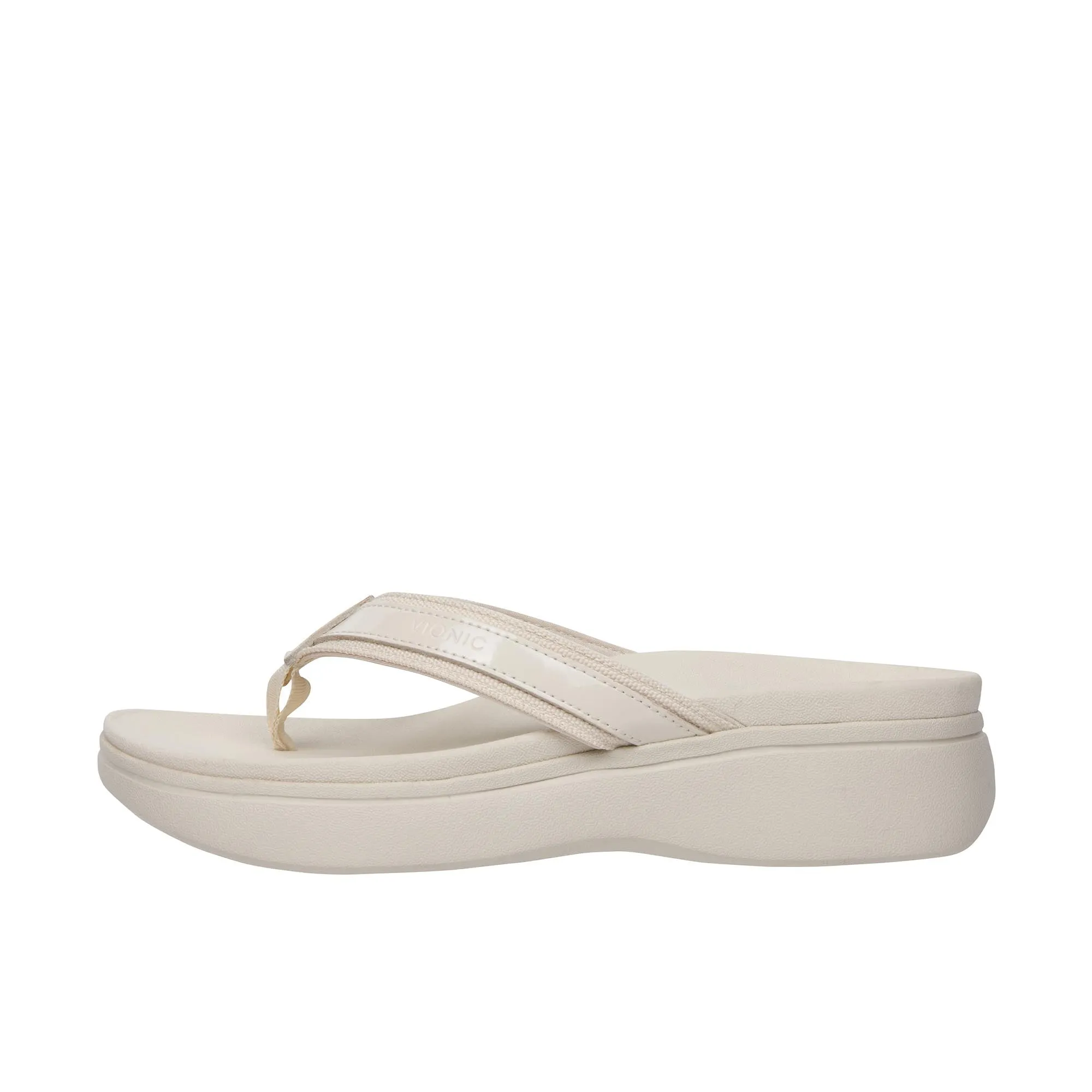 Vionic Womens High Tide II Platform Sandal Cream