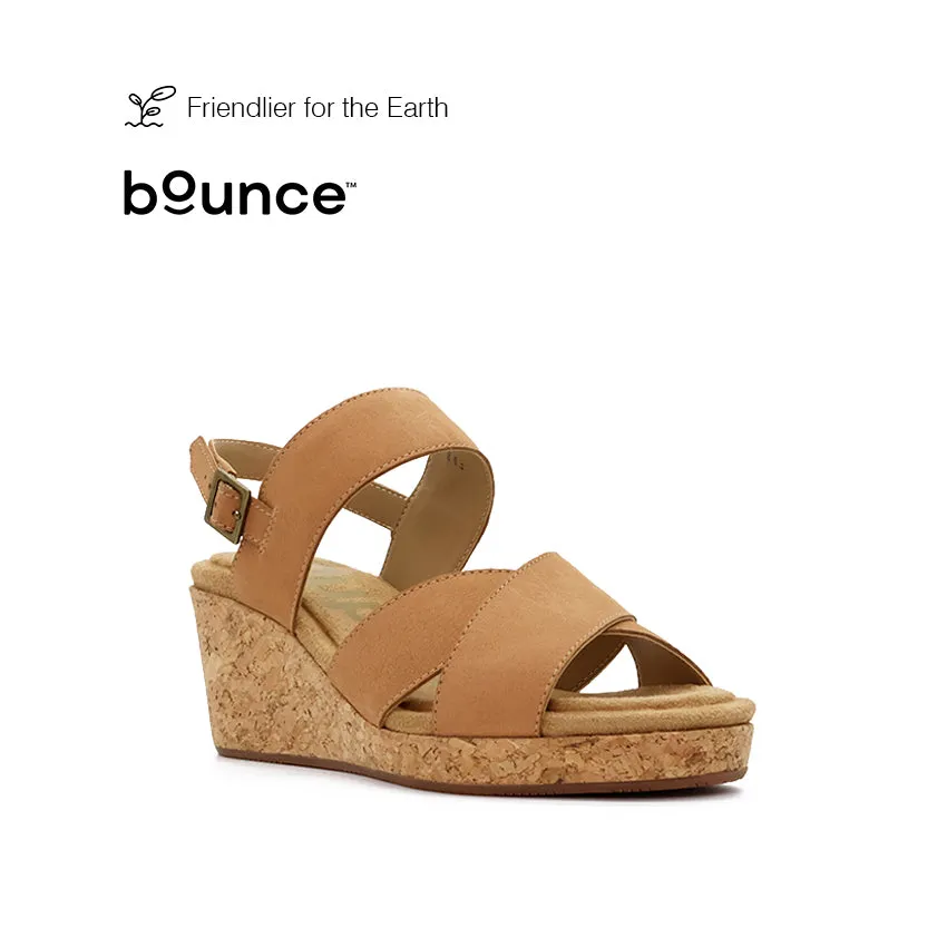 Willow X Band Women's Wedge Sandals - Tan Nubuck