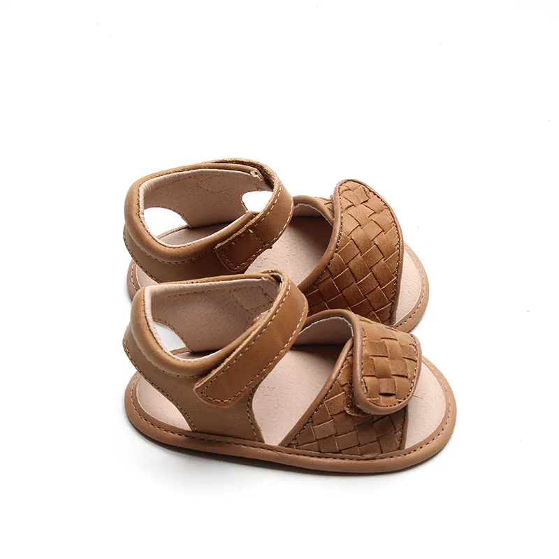 Woven Soft Sole Sandal Walnut